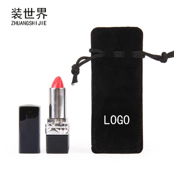 

100pcs/Lot 3 Size Custom Logo Printed Lipstick pouch Cotton Storage Canvas Bags Drawstring Bag Jewelry Pouch Bag Wholesale Price
