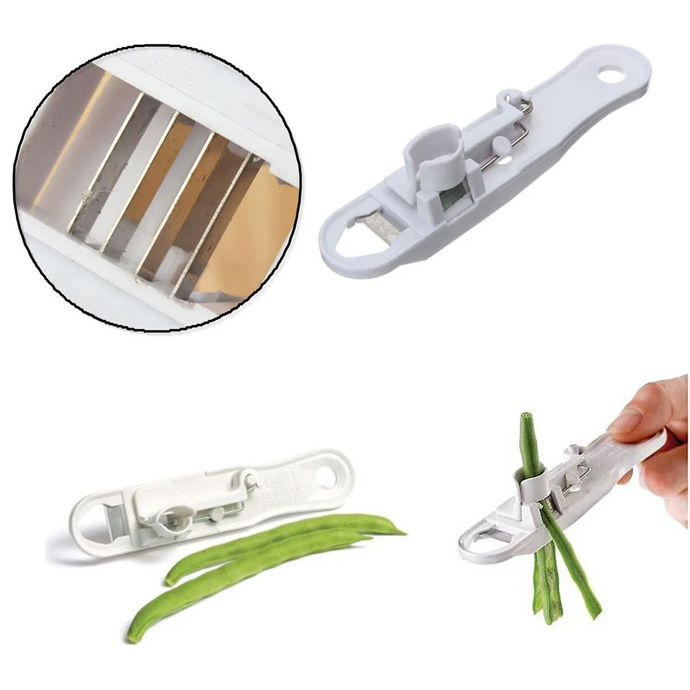 

Practical Handle Bean Slicer Cutter Beans Shred Runner Slicer Cutter Stringer Kitchen Shredder Bean Vegetable Remover Peeler