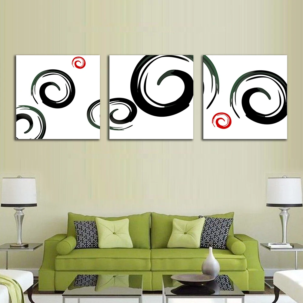 

Modern Graffiti Circle Canvas Wall Art Printings For Home Office Classroom Indoor Decor Living Room Decorative Pictures No Frame