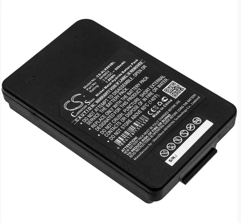 Аккумулятор Cameron Sino 500 мАч для AUTEC LK NEO MHM03 R0BATT00E11A0 кран с дистанционным управлением батарея Ni-MH гарантия 12 месяцев