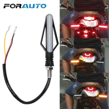 Forauto 1 шт 24 светодиодный мотоцикл сигнала поворота светильник s индикатор для туман светильник Moto задние тормоза светильник s стример мигающий