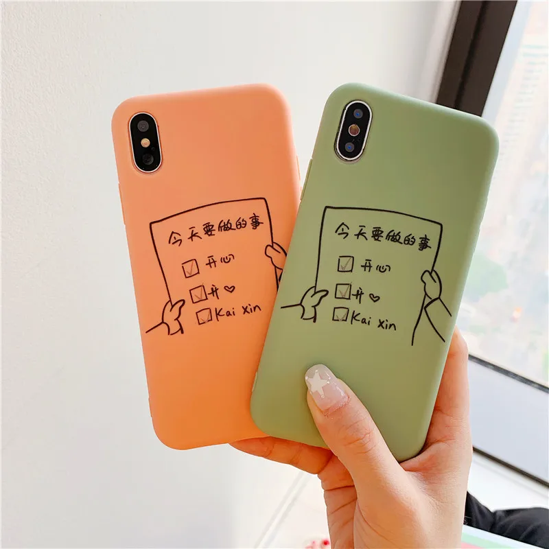 Things to do today happy phone case For iPhone 6 6s 7 8 Plus X XR XS Max cover Soft silicon TPU plus Cover |