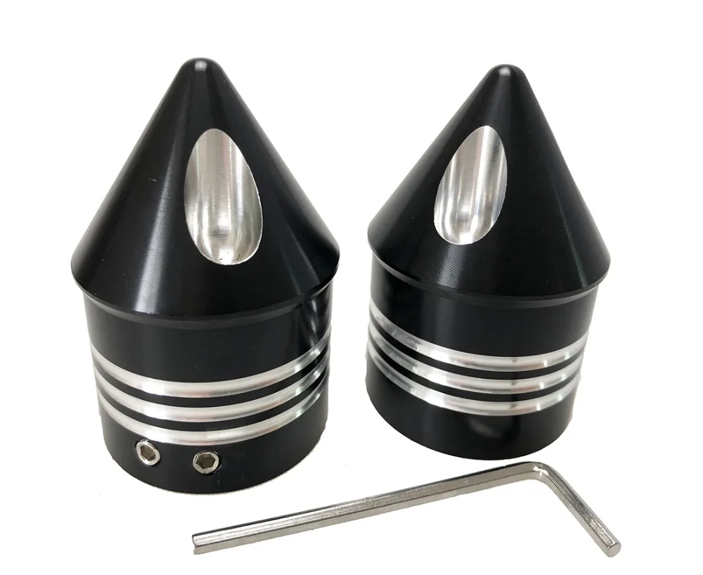 

Black Deep Cut Front Axle Cap Nut Cover For Harley Dyna Touring XL XG 08UP