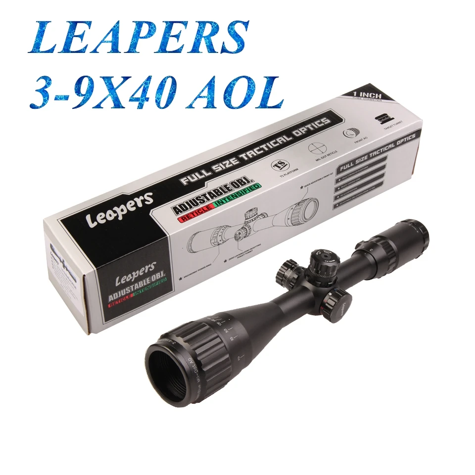 

LEAPERS 3-9X40 Hunting Rifle Scopes Sniper Scope Tactical Optics Scopes R/G/B Illuminated For Hunting Rifle Air Guns
