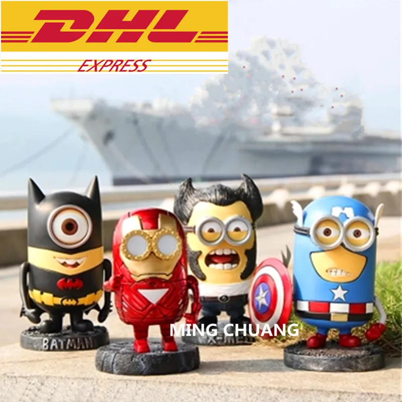 

Q-Version Avengers Infinity War Superhero Captain America Batman Wolverine Resin Action Figure Collectible Model Toy BOX J556