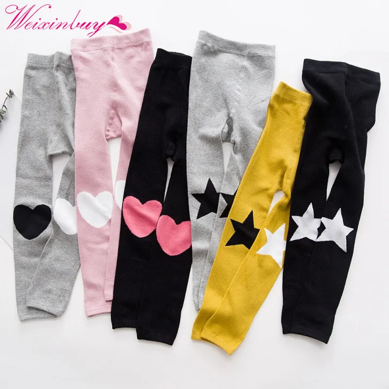 

Boy Girl Baby Infant fashion Wild Keep warm pants Autumn Winter New kids Cotton leggings Cartoon Stars Love Printed Pants 2-6T