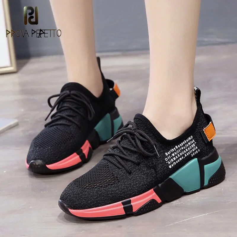 Cm schwarz Perfetto Zapatillas Mujer Schwarzes Schuhe Ferse 5 Prova Frühjahr Turnschuhe Weiß Farben Frauen Weibliche Atmungs weiß Casual RqFXxXOw