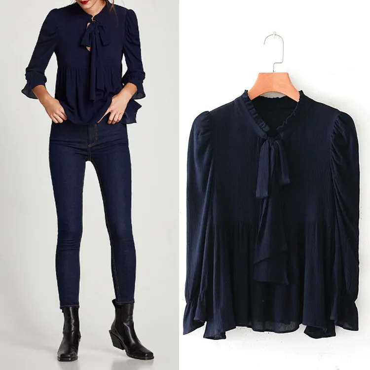 JIASIYUN Autumn Spring Fashion Women Sweet Ruffles Boetie O Neck Shirts Long Sleeve Blouse Casual Loose Tops JIASIYUN Autumn Spring Fashion Women Sweet Ruffles Boetie O Neck Shirts Long Sleeve Blouse Casual Loose Tops