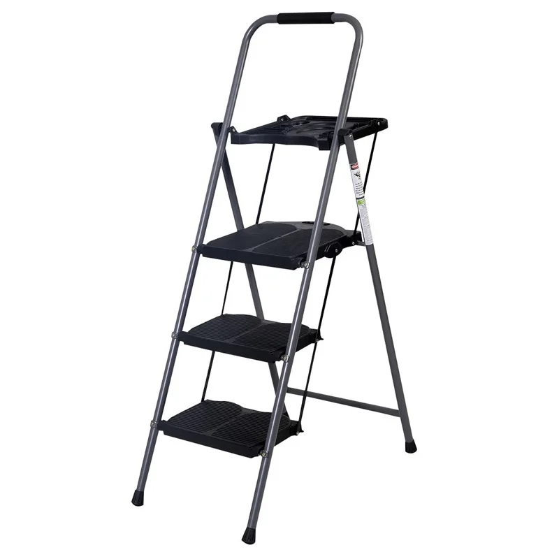 

Brand Fine Designed HD 3 Step Ladder Platform Folding Stool 330 LBS Capacity Space Saving Anti-Skid Rubber Feet Step Ladder