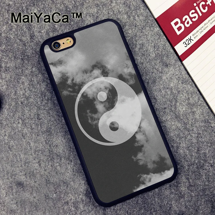 

MaiYaCa Cloudy Clouds Ying Yang Printed Phone Case For iphone 7 8 6 6S Plus X XR XS MAX 5 5S SE Cover Coque