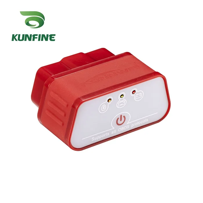 KUNFINE KW903 Bluetooth 3,0 OBD2 сканер считыватель кодов стирание ошибок OBD 2 ELM 327 ELM327 для Android авто автомобильный инструмент - Цвет: red