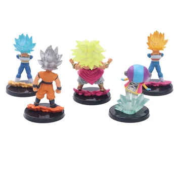 

8.5CM Dragon Ball Super Vegeta Son Goku Figurine Dolls Toys PVC Action Figure Collection Model Toy 5 Pcs/set H586
