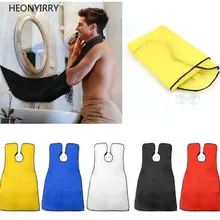 120x80 см Мужской фартук для ванной комнаты черный передник для бороды Триммер для бритья волос Фартук водонепроницаемый бритье борода ткань Бытовая Чистка