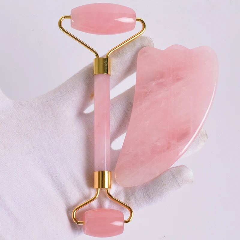 Jade Roller Acupuncture Scraping Tool Set Natural Rose Quartz Face Massage Slimming Anti Wrinkle Cellulite Gua Sha Gift Box Jade Roller Acupuncture Scraping Tool Set Natural Rose Quartz Face Massage Slimming Anti Wrinkle Cellulite Gua Sha Gift Box