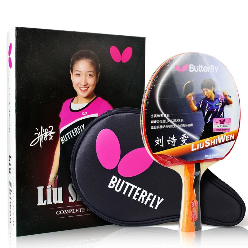 

original Butterfly LIU SHI WEN professional table tennis tacket Ping Pong Raquete brand racket Raquete De Ping Pong pimples in