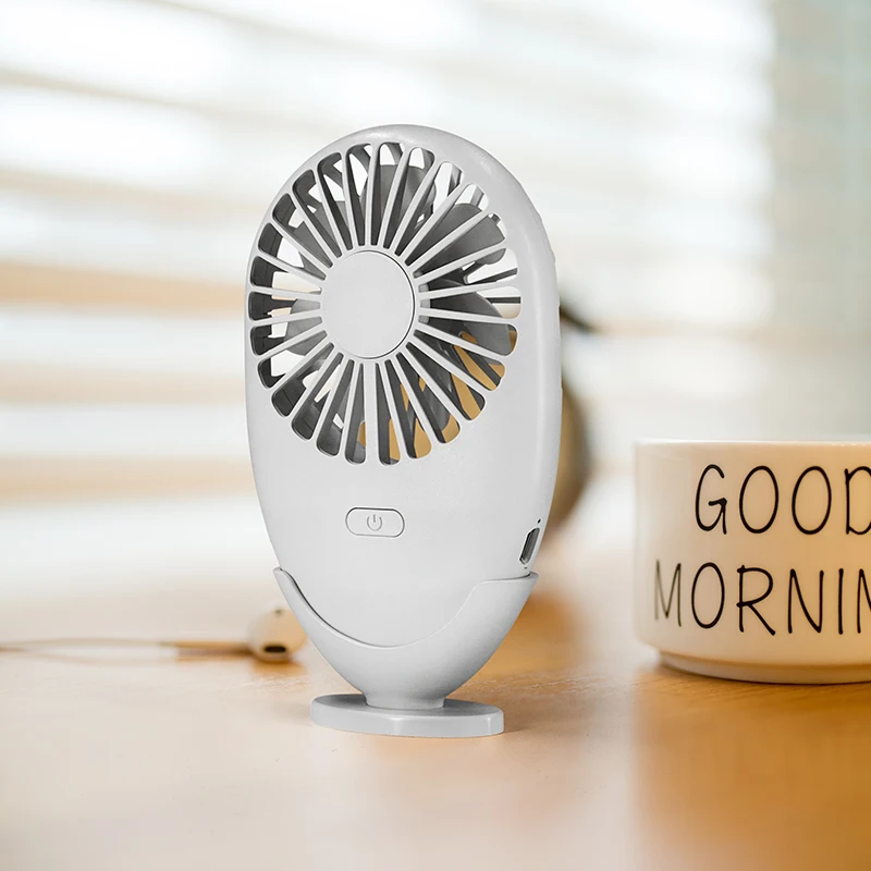2019 new mini charging fan student pocket lanyard night light small fan outdoor portable usb
