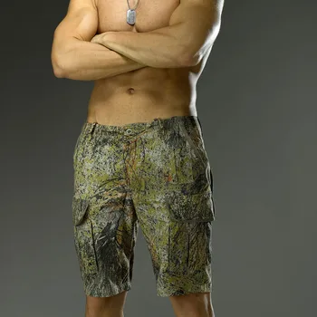 

Bionic Camouflage Military Shorts Knee Length Tactical Short Pants for Trainning Camouflage Ripstop Shorts Aplie Terrain
