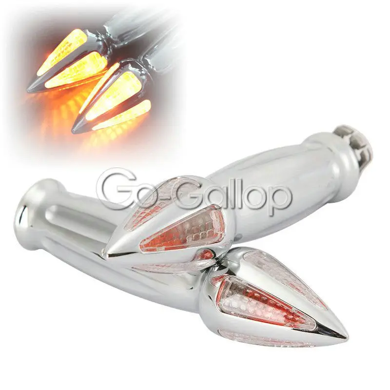 

1" Chrome Hand Grip With Turn Signals For Honda Shadow Spirit Aero Ace VT750 VT1100 VTX1300/Yamaha V-Star XVS 650 1100 Custom