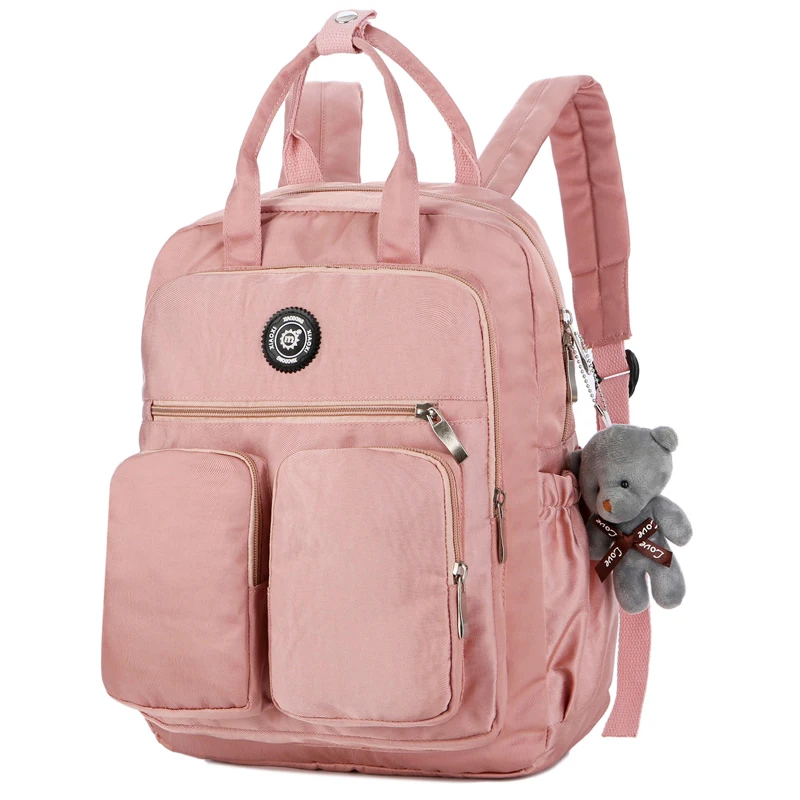 

Fashion Woman Backpack Waterproof Nylon Soft Handle Solid Multi-pocket Travel Zipper Mochila Feminina Sac A Dos School Bags