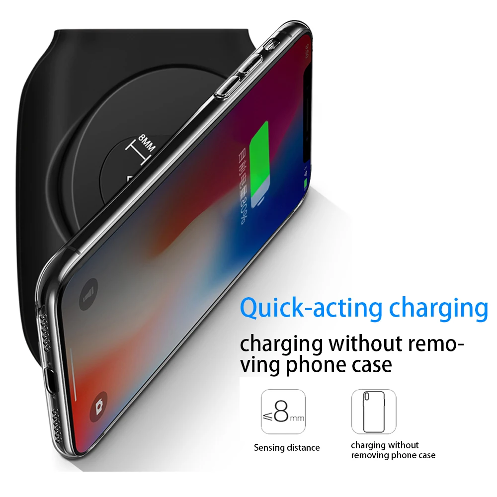Беспроводной зарядный держатель Ascromy 3USB для Apple iPhone X 8Plus Samsung Galaxy S9 S8 Q1|Зарядные