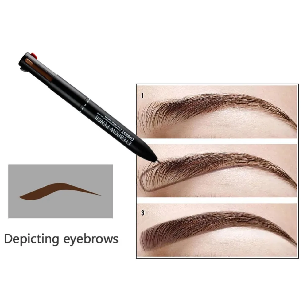 

Automatic Matte Eyebrow Pencil 4-In-1 Eyebrow Tattoo Pen Multi-function Long-lasting Eye Brow Pen Waterproof Eyebrow Makeup Tool