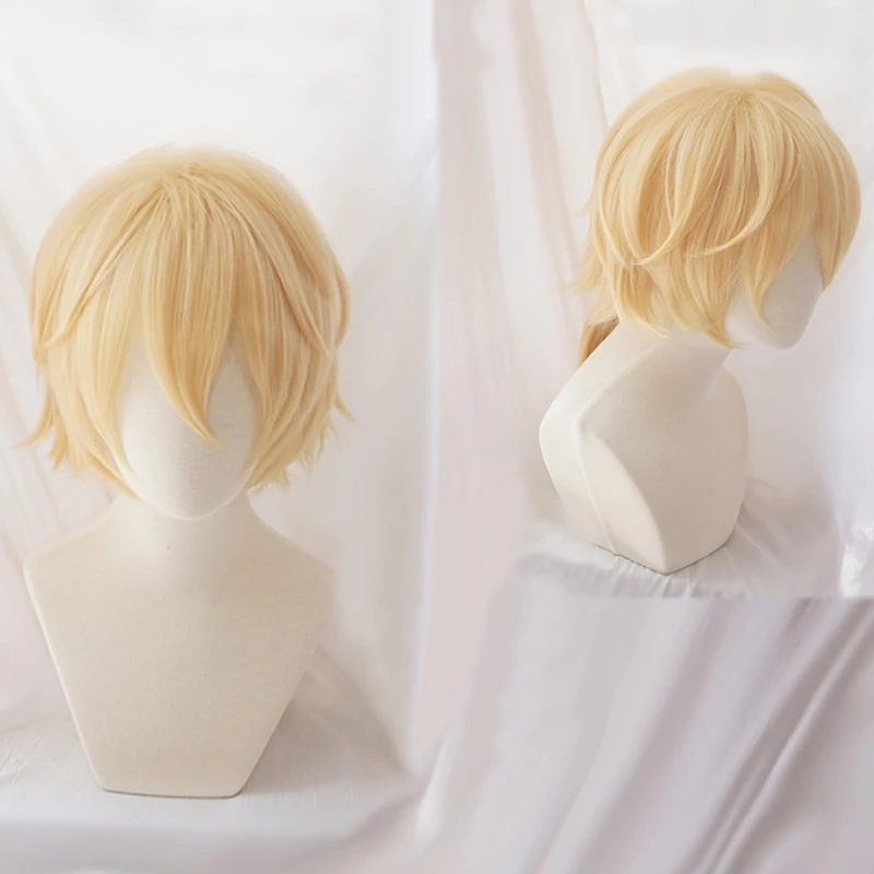 Vocaloid Kagamine Len короткие светлые термостойкие волосы косплей костюм парик + трек