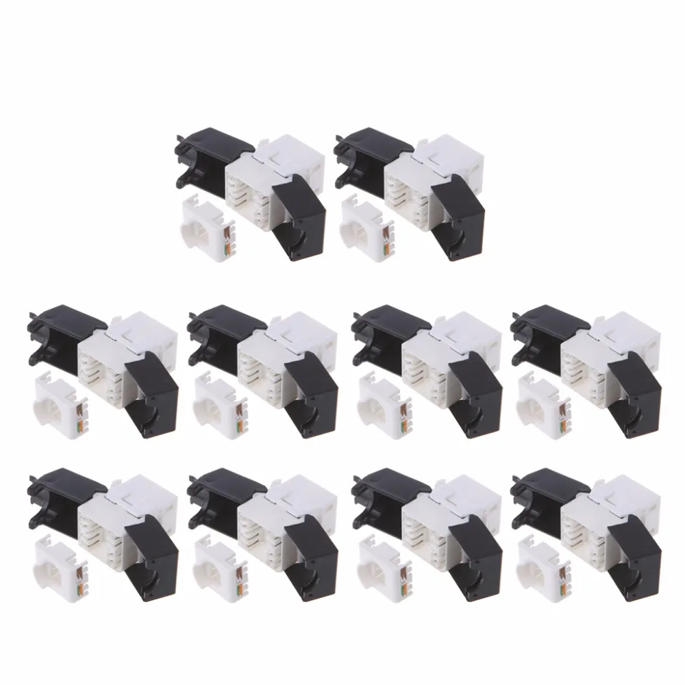 10 шт./компл. Gigabit RJ45 CAT6 Keystone разъемы модули инструмент Бесплатный Соединительный