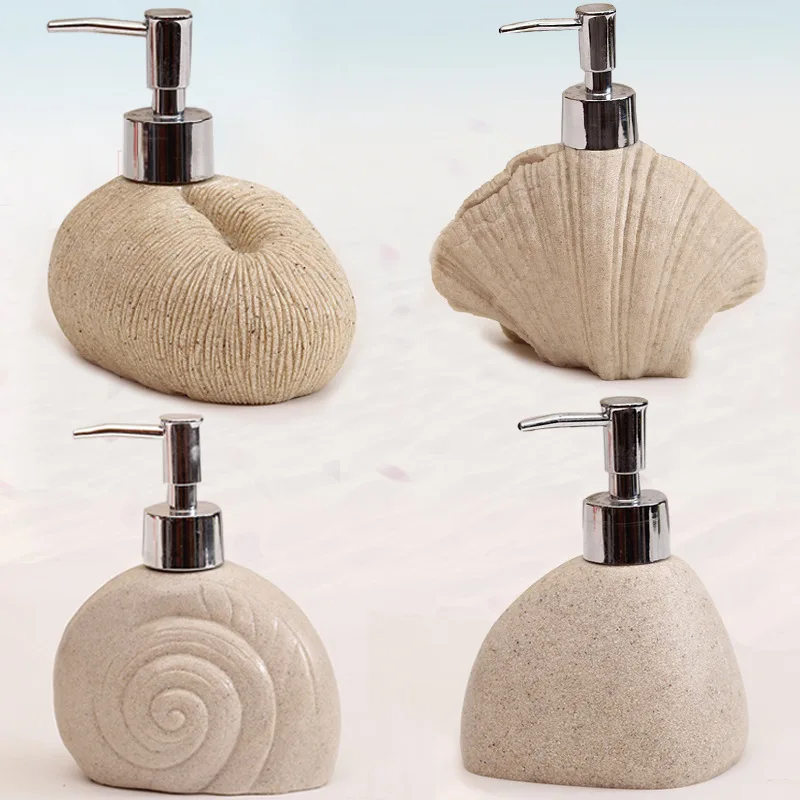 

European stone squeeze hand sanitizer bottle soap liquid bottle hotel bathroom press lotion dispensing empty bottle bathroom kit