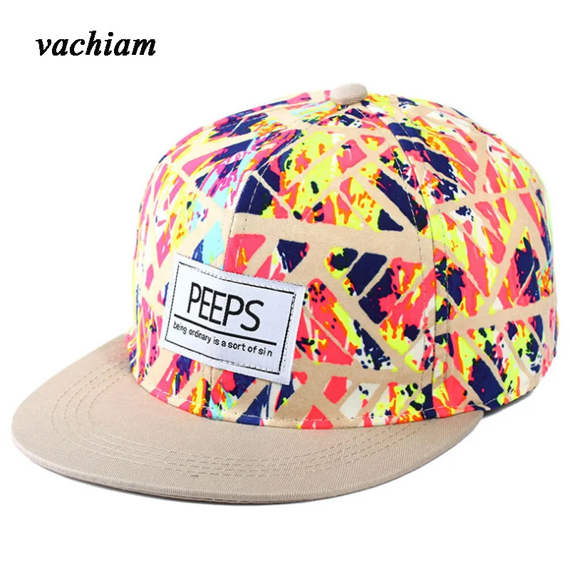 

vachiam High Quality Fashion PEEPS Snapback Caps Boys Girls Hip Hop Baseball Cap Brim Casquette Gorras Sun Hats Snapbacks