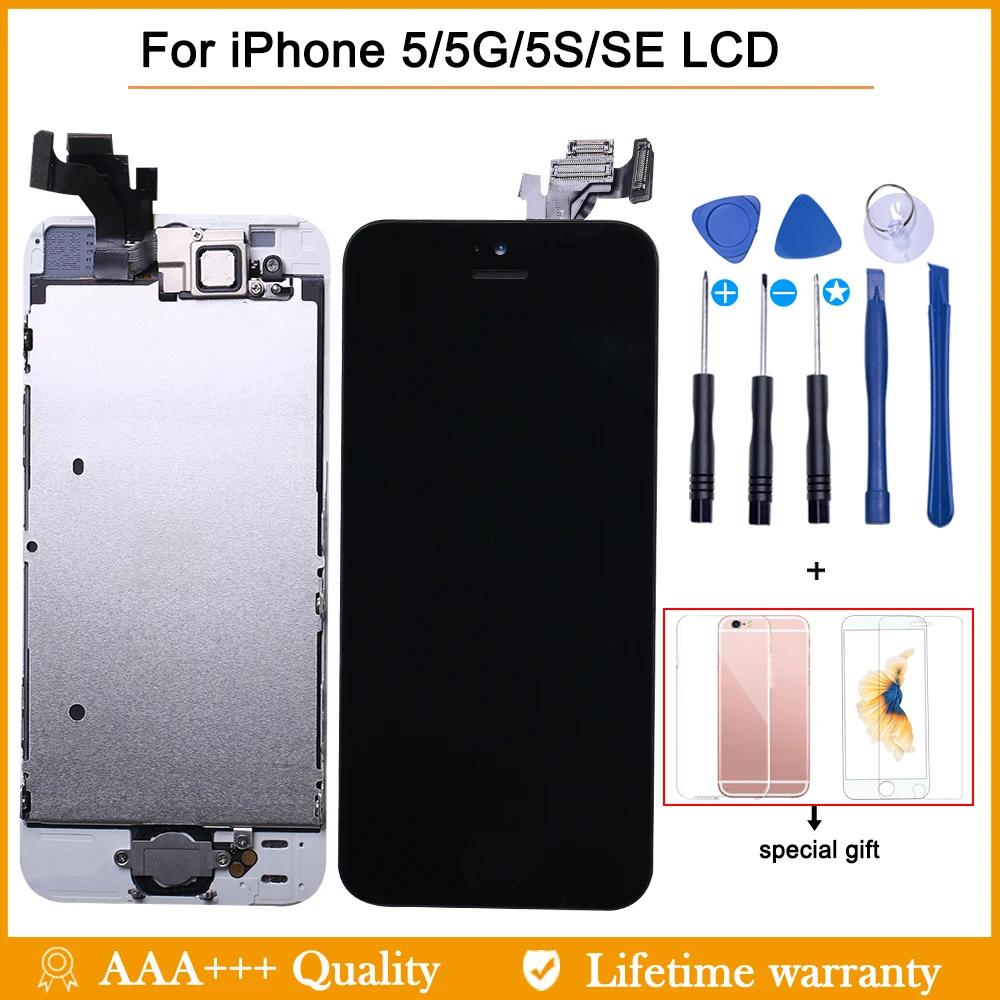 

Complete Full Set pantalla For iPhone 6 LCD Display Touch Screen Assembly Replacement For iPhone 5s 6s LCD+Home Button&Camera