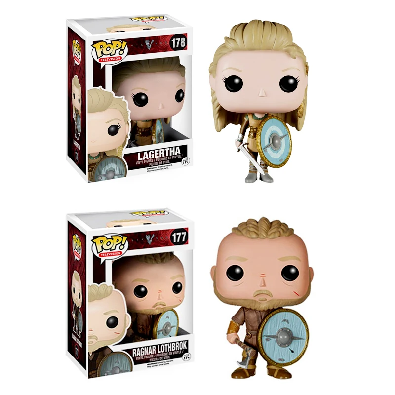 

FUNKO POP Vikings 178# LAGERTHA 177# RAGNAR LOTHBROK Model Figure Collectible Model Toy for gift