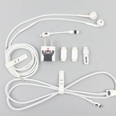 Обновленная версия USB защитный кабель Стикеры для намотки Кабельный органайзер тпу спиральный usb-шнур с зарядным устройством для Iphone для Apple iPhone 7 Plus 8 X