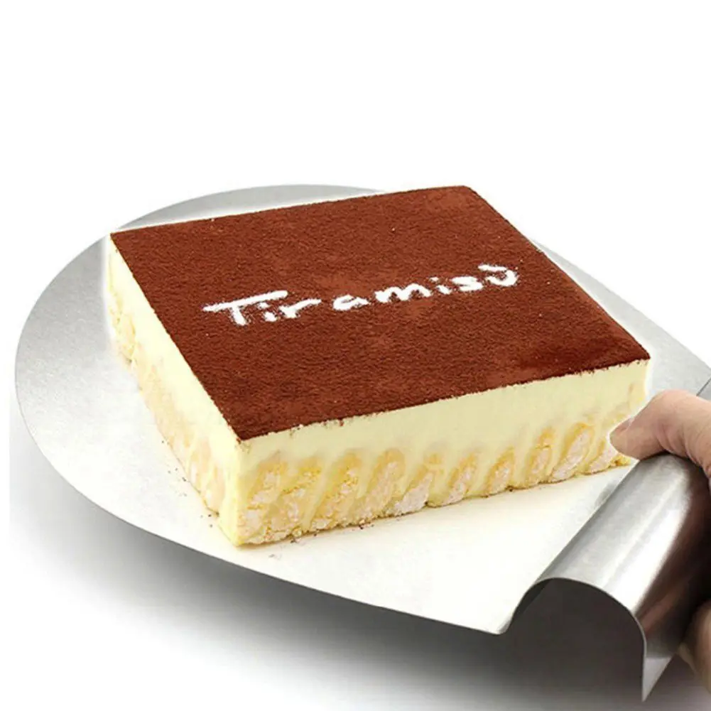 SDFC-1PCS Baking Tools Stainless Steel Transfer Cake Tray Moving Plate Bread Pizza Blade Shovel Bakeware Pastry Scraper