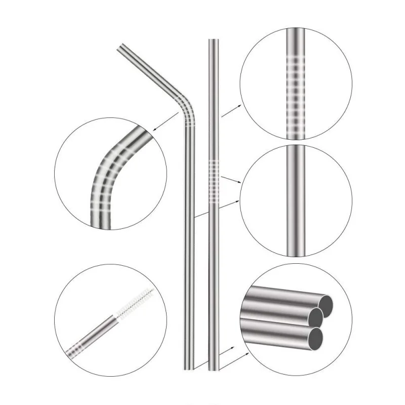 Нержавеющая сталь кружка расширить соломинки с щетка для очистки и силиконовые чехлы для питья для толстые пьет молоко кухня