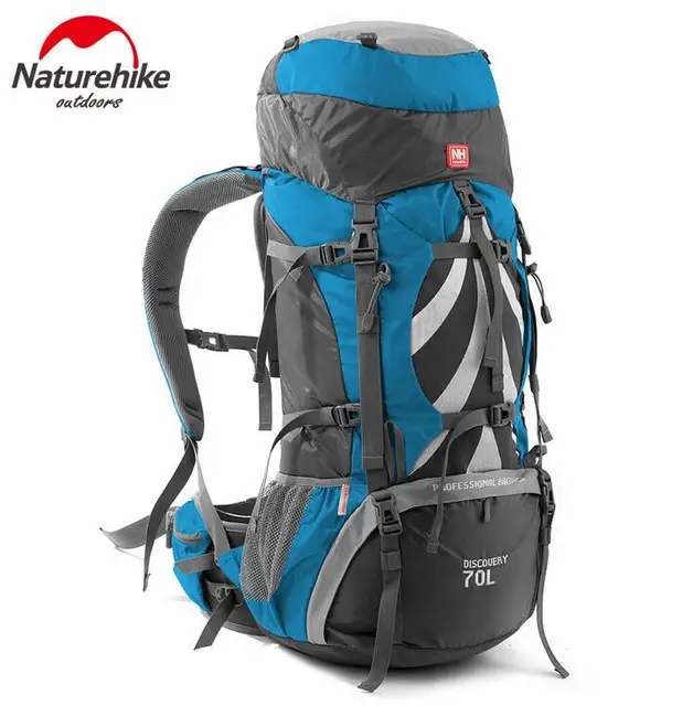 Cheap NatureHike High Quality Outdoor Mountaineering Backpack Large Capacity 70+5L Climbing Bag Waterproof Hiking Backpacks