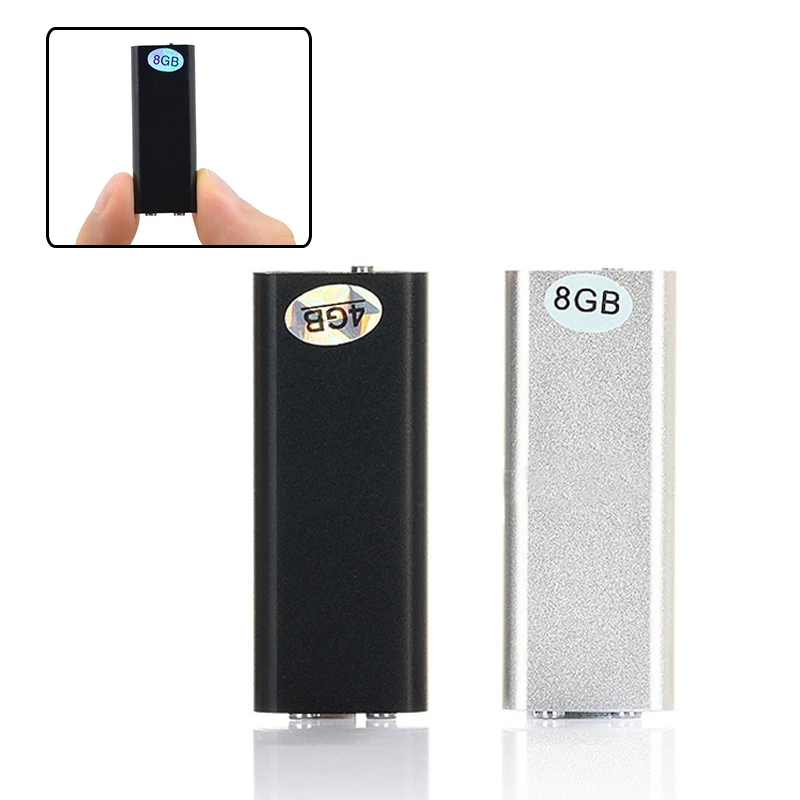 Professional Mini 4GB 8GB 16GB Voice Recorder Digital Audio Recorder Mini Dictaphone MP3 Player USB Flash Drive gravador de voz