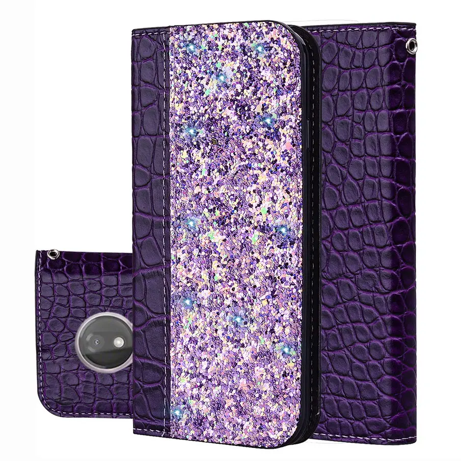 

For Motorola Moto G7 Power Case Wallet PU Leather Crocodile Phone Case For moto g7 play Flip diamond Back Cover for moto g7