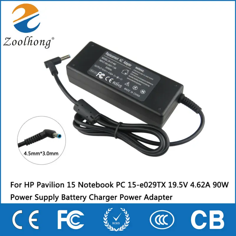 ل hp pavilion 15 دفتر كمبيوتر 4.62A 15-e029TX 19.5 فولت 90 واط امدادات الطاقة بطارية شاحن الطاقة محول