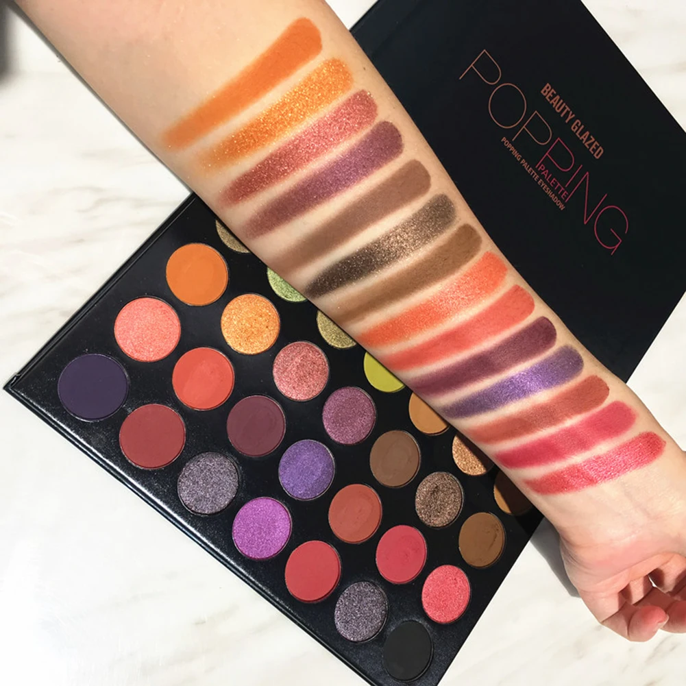 

Beauty Glazed 35 Color Shimmer Glitter Matte Eyeshadow Palette Highlight maquillage Natural Makeup Powder Cosmetic BTZ1 TSLM2