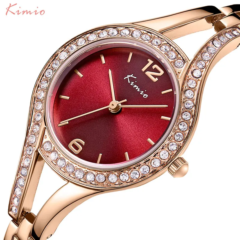 Модные женские часы-браслет от бренда KIMIO, женские кварцевые часы, повседневные женские нарядные часы, наручные часы, Relogio Feminino