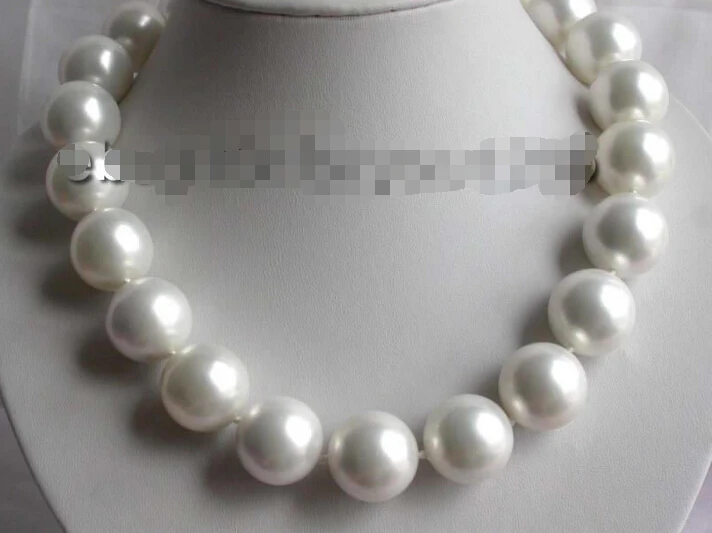 

Fast SHIPPING Huge 17" Natural 20mm White Shell Pearl Necklace!