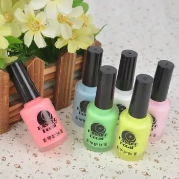 

LNRRABC Sale 1 Pc 15ml Trendy Popular 7 Colors Skin Protected Peel Off Nail Polish Easy Clean Cuticle Cream