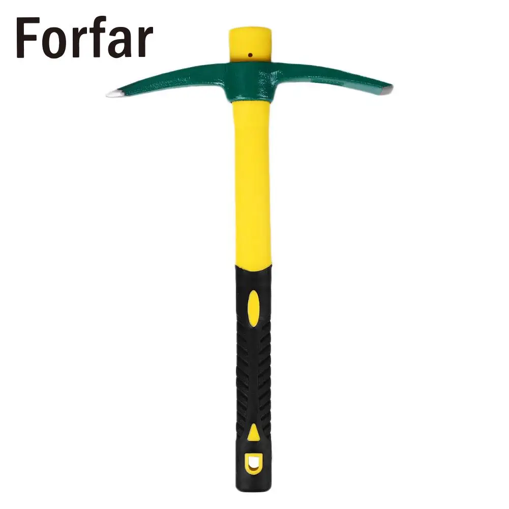 

Outdoor Steel Pickaxe Handle EDC Hammer Axe Pick Camp Mountain Climbing Tool