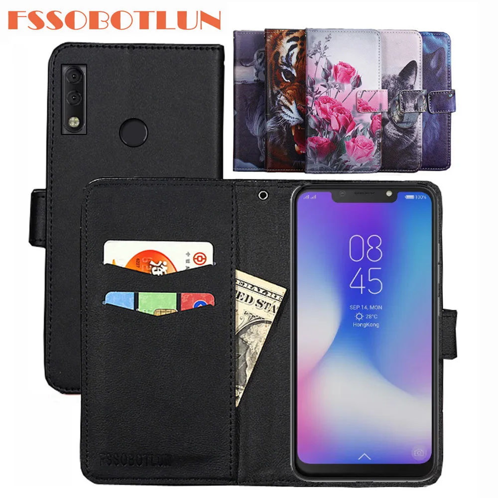

FSSOBOTLUN 9Color For Tecno Camon 11 Pro Case PU Leather Retro Flip Cover Shell Magnetic Fashion Wallet Cases Kickstand Strap