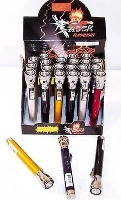 SHOCKING FLASHLIGHT shock novelty toy item gag fun practical jokes flash lights