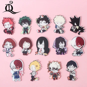 

1 PCS Painting cartoon mix My Hero Academia for Clothing Acrylic Badges Kawaii Icons on The Backpack Pin Brooch Badge Z60