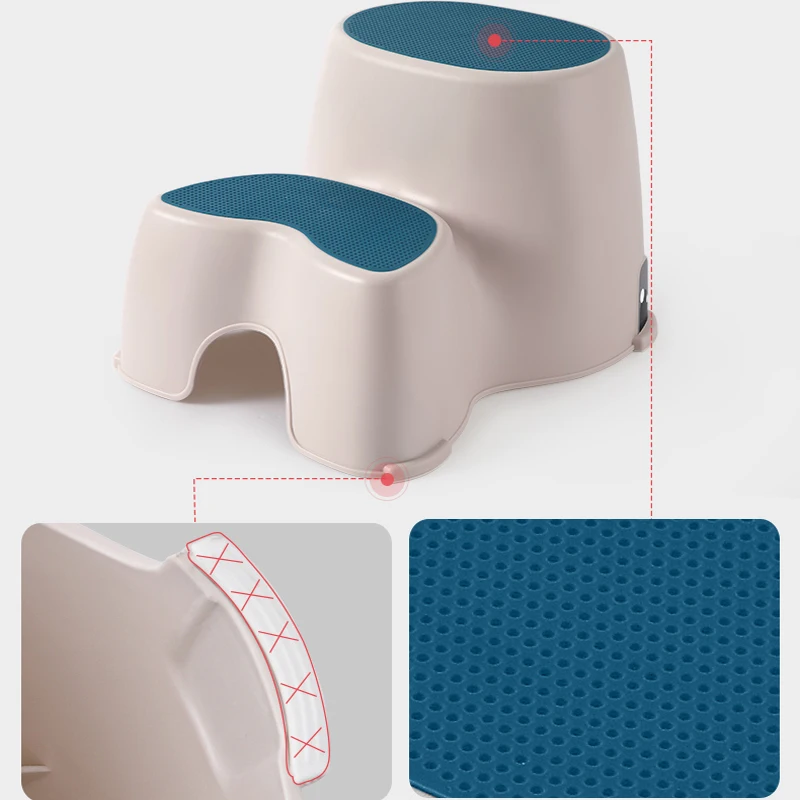 Простой современный пластиковый детский табурет для детского сада, коврик для мытья ног, нескользящая лестница, ступенчатый табурет