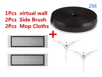 

Vacuum Cleaner Spare Parts for Xiaomi Roborock Mi Robot Kits 2pc Filter 2pcs Side Brush 1pc Virtual Magnetic Wall