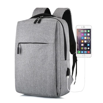 

Polyester Men Backpacks Laptop Backpack USB Charging Backbag Travel Male School Bookbag Leisure Backpacks WBS659