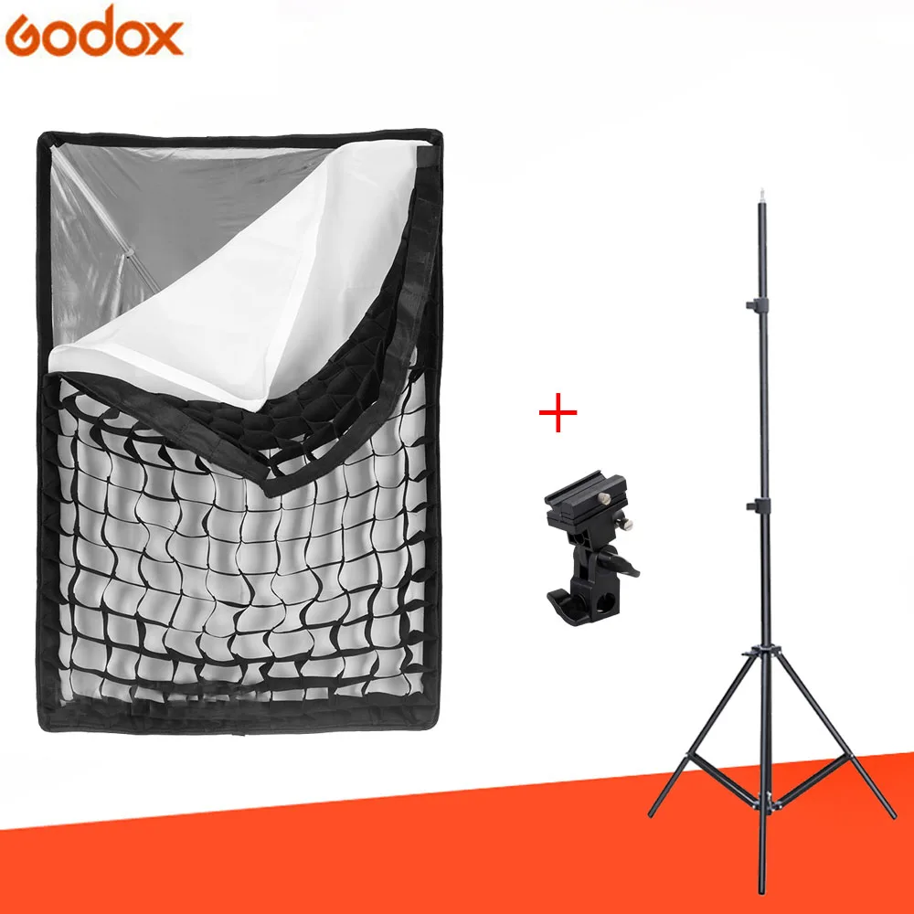 Godox 50*70 см зонтик софтбокс кронштейн осветительная Подставка комплект для строб